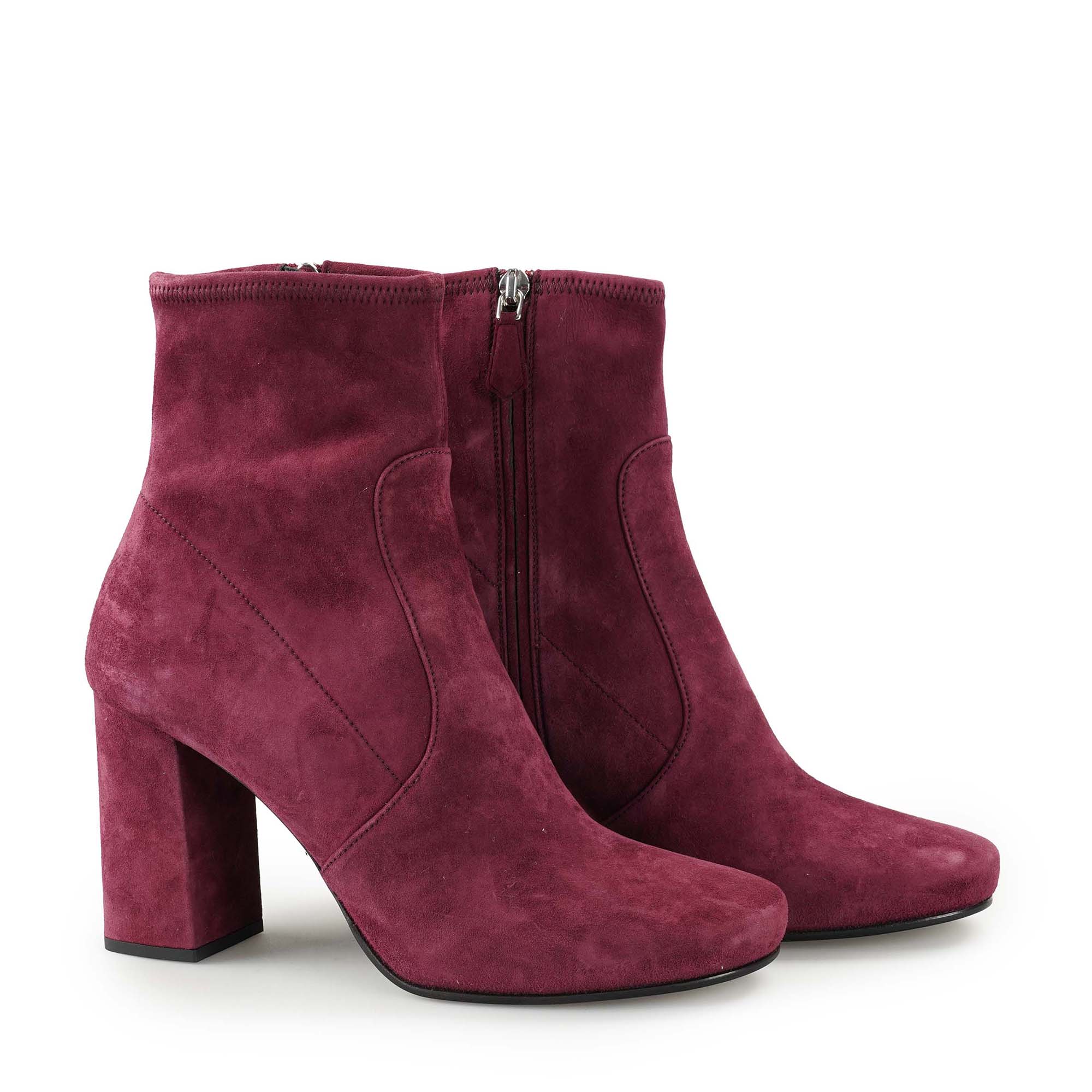 Prada - Bordeaux Suede Ankle Boots